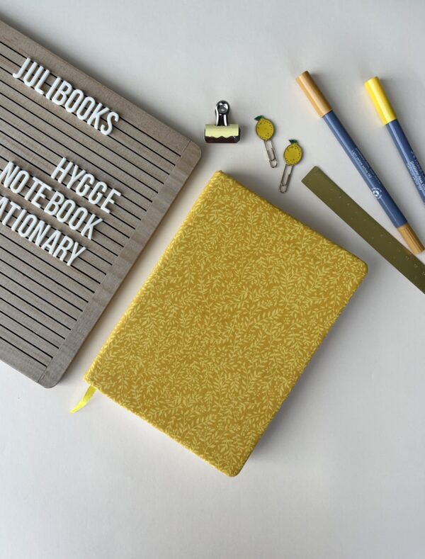 A5 Yellow Branches: Dot Grid Notebook
