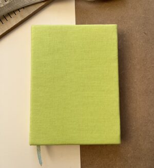Lime Checkered grid Notebook