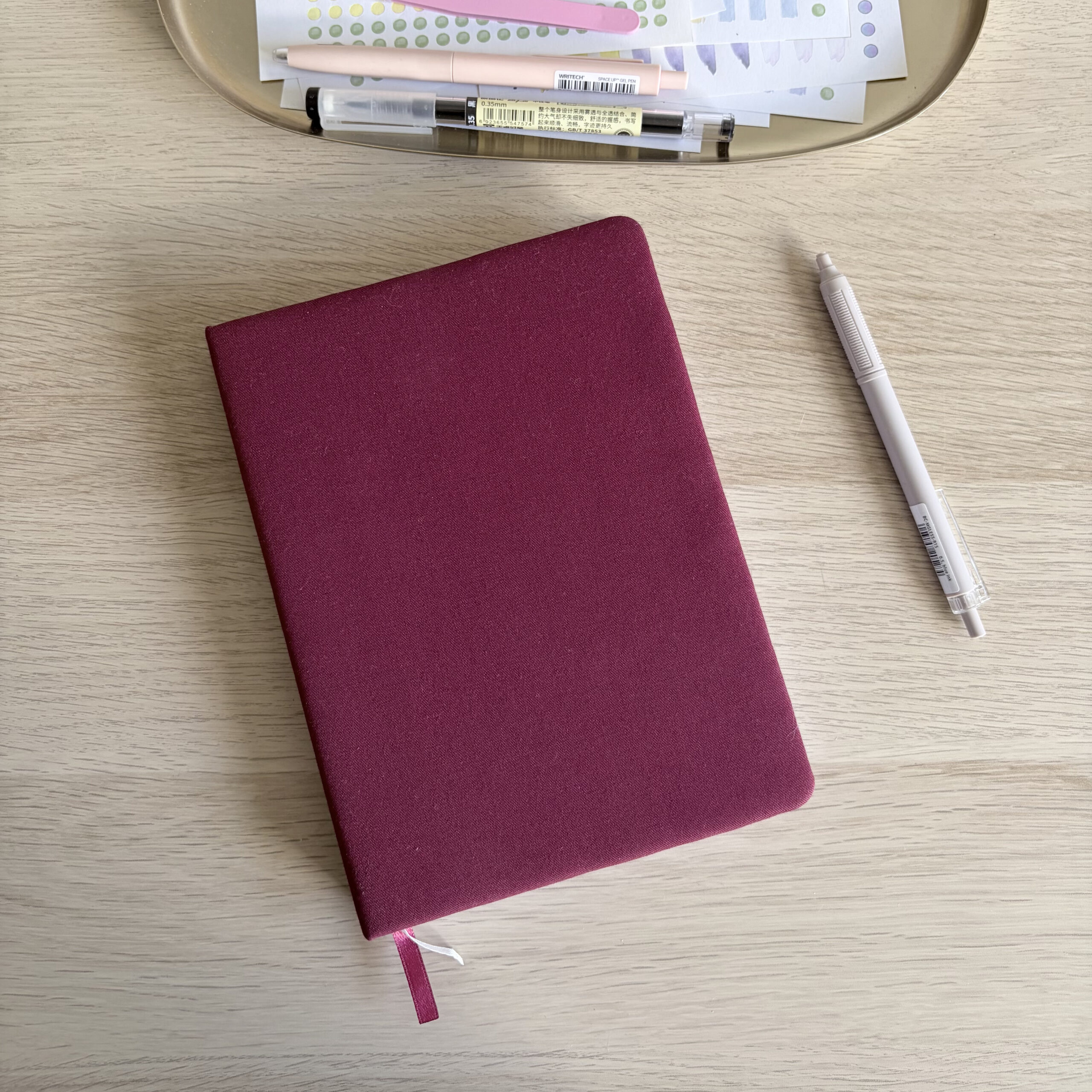 Burgundy A5 Year Planner